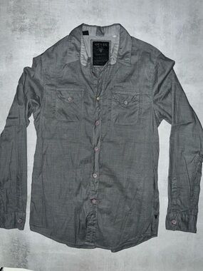 Guess Men's Button-Up Shirt - Charcoal Gray